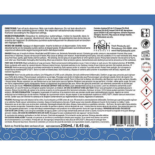 Fresh Products Fusion Metered Aerosols, Linen Fresh, 6.25 oz, 12/Carton (MA12LF)