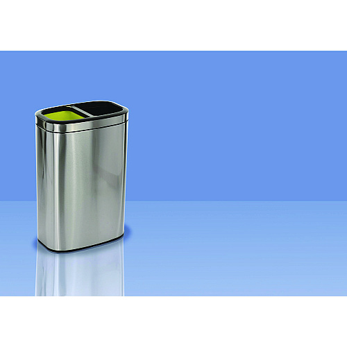 Alpine 10.5 Gallon Stainless Steel Open Top Dual Compartment Trash Can (ALP470R40L)
