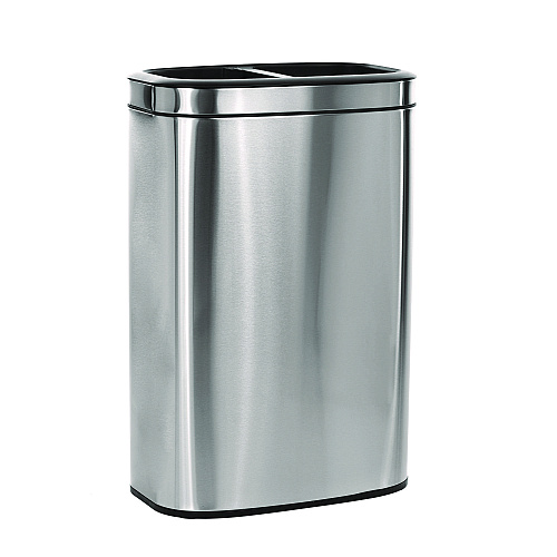 Alpine 10.5 Gallon Stainless Steel Open Top Dual Compartment Trash Can (ALP470R40L)