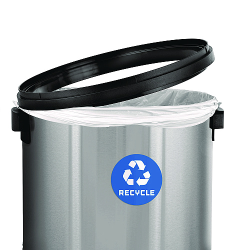 Alpine 17 Gallon Stainless Steel Indoor Recycling Receptacle with Swivel Lid (ALP47065L1R)