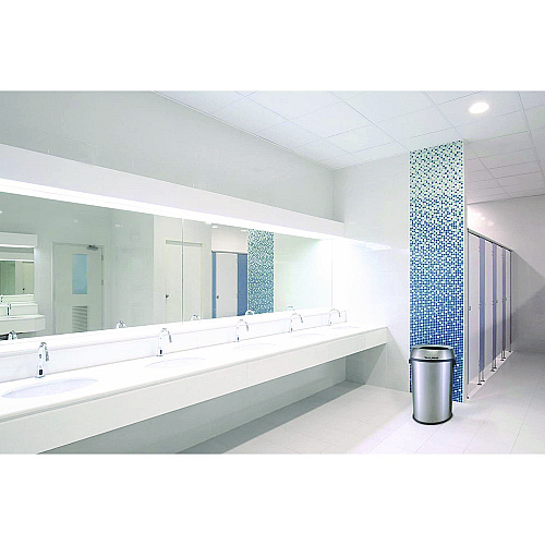 Alpine 17 Gallon Stainless Steel Heavy-Gauge Brushed Open Top Commercial Trash Can (ALP47065L)