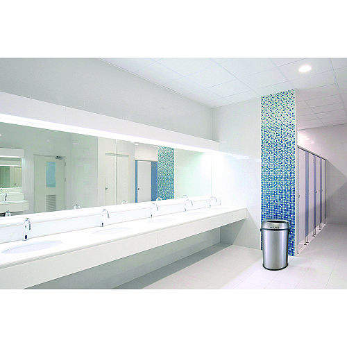 Alpine 17 Gallon Stainless Steel Heavy-Gauge Brushed Open Top Commercial Trash Can (ALP47065L)