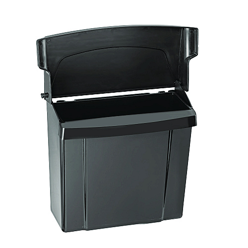 Alpine Durable Plastic Surface Mount Sanitary Napkin Receptacle, Plastic, Black (ALP451BLA)