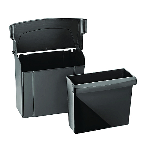 Alpine Durable Plastic Surface Mount Sanitary Napkin Receptacle, Plastic, Black (ALP451BLA)