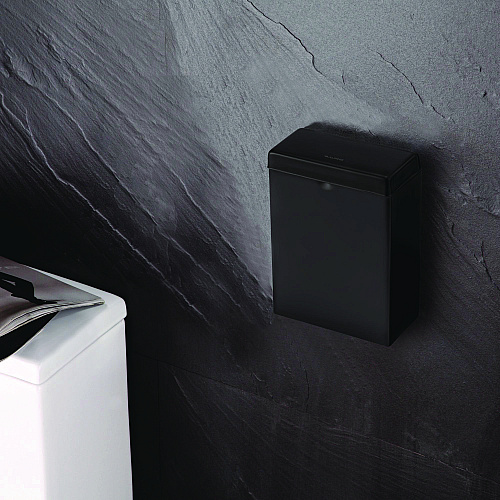Alpine Stainless Steel Wall-Mounted Sanitary Napkin Receptacle, Black (ALP451SSBBLK)