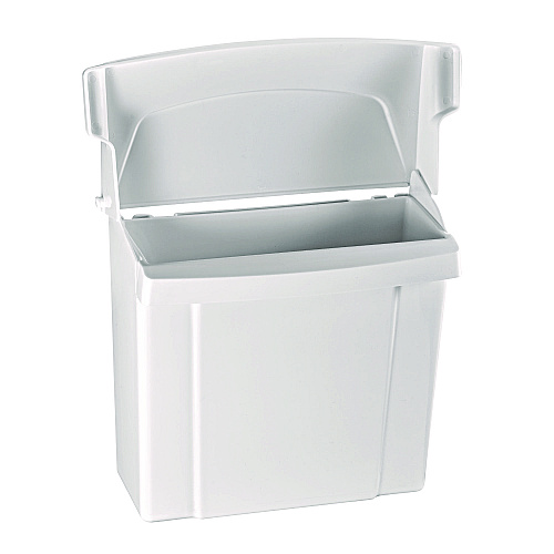 Alpine Durable Plastic Surface Mount Sanitary Napkin Receptacle, White (ALP451WHI)
