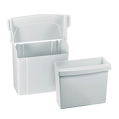 Alpine Durable Plastic Surface Mount Sanitary Napkin Receptacle, White (ALP451WHI)