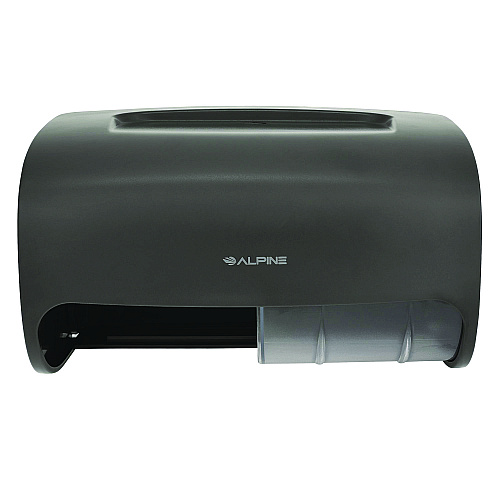 Alpine Side-by-Side Double Roll Toilet Tissue Dispenser, 6.3 x 6.3 x 10.3, Gray (ALP452GRY)