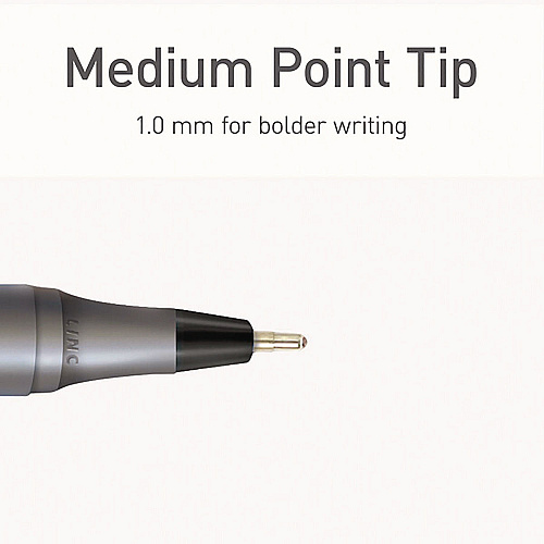 TOPS PENTONIC Medium Point Ballpoint Pen, 1 mm, Black Ink, Charcoal Barrel, 25/Pack (12128)