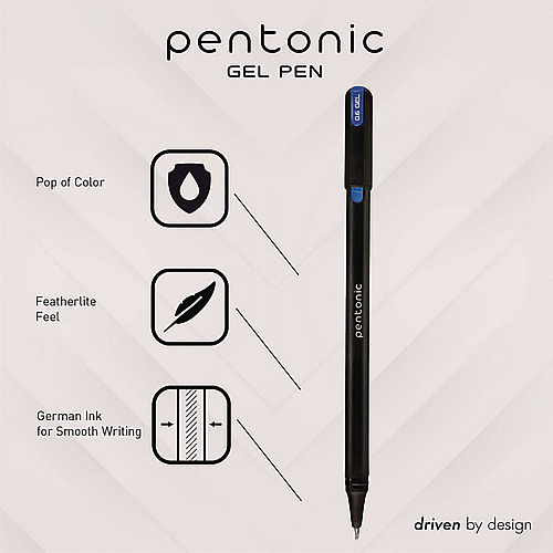TOPS PENTONIC Gel Stick Pen Set, (4) 0.6mm Fine Tip, (6) 0.7mm Fine Tip, (2) 1 mm Medium Tip, Assorted Ink/Barrel Colors, 12/Pack (12185)