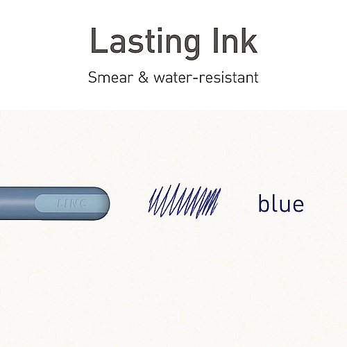 TOPS PENTONIC Frost Pen, Stick, Fine 0.7 mm, Blue Ink, Frosted Blue Barrel, 10/Pack (13085)