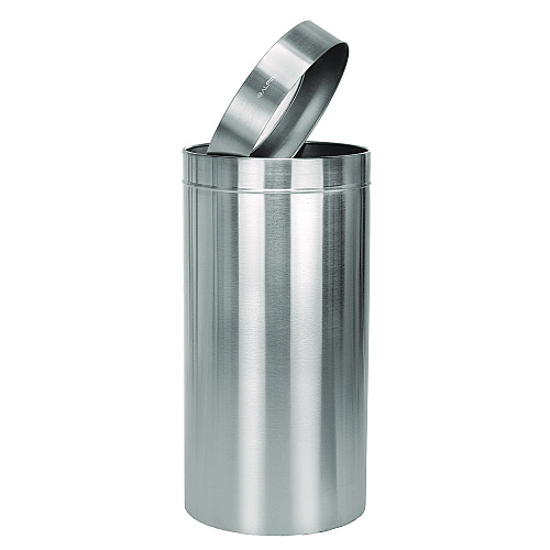 Alpine 27 Gallon Stainless Steel Commercial Indoor Trash Can, Brushed Stainless Steel (ALP47527)