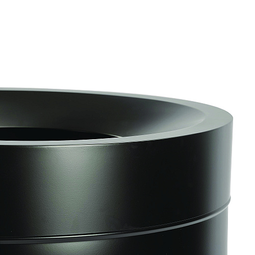 Alpine 27 Gallon Stainless Steel Commercial Indoor Trash Can, Black (ALP47527BLK)
