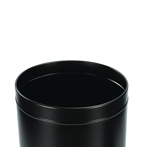 Alpine 27 Gallon Stainless Steel Commercial Indoor Trash Can, Black (ALP47527BLK)