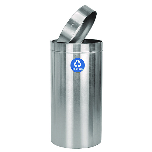 Alpine 27 Gallon Stainless Steel Recycling Can, Brushed Stainless Steel (ALP47527R)