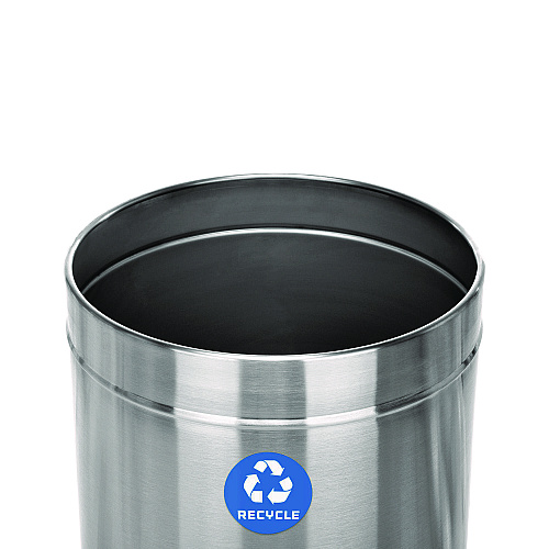 Alpine 27 Gallon Stainless Steel Recycling Can and Trash Receptacle, Brushed Stainless Steel (ALP47527RT)