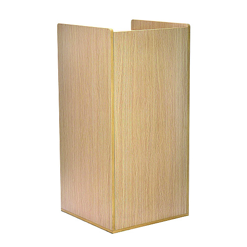 Alpine 40 Gal Commercial Tray Top Waste Enclosure Trash Receptacle, 40 gal, Wood, Medium Oak (ALP476MEO)