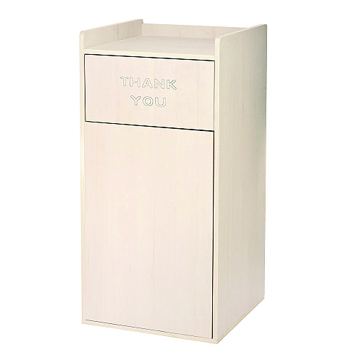 Alpine 40 Gal Commercial Tray Top Waste Enclosure Trash Receptacle, 40 gal, Wood, White (ALP476WHI)
