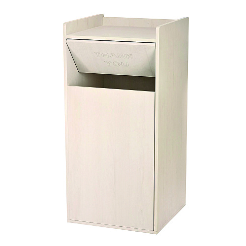 Alpine 40 Gal Commercial Tray Top Waste Enclosure Trash Receptacle, 40 gal, Wood, White (ALP476WHI)