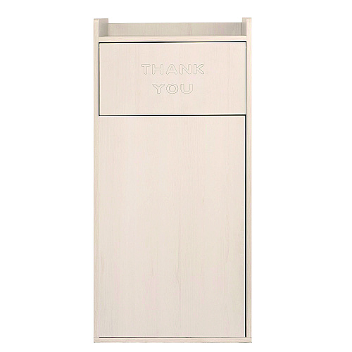 Alpine 40 Gal Commercial Tray Top Waste Enclosure Trash Receptacle, 40 gal, Wood, White (ALP476WHI)