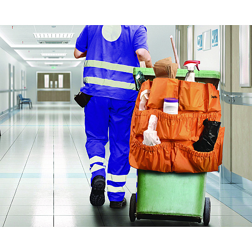 Alpine 12-Pocket Trash Can Caddy Bag, 12 Compartments, Orange (ALP47771)