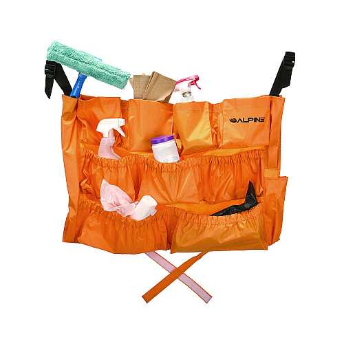 Alpine 12-Pocket Trash Can Caddy Bag, 12 Compartments, Orange (ALP47771)