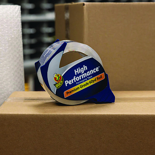 Duck HP260 Packaging Tape with Dispenser, 3" Core, 1.88" x 60 yds, Clear (07364)
