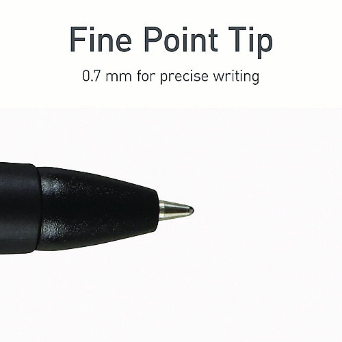 TOPS PENTONIC Retractable Ballpoint Pen, Fine 0.7 mm, Blue Ink, Blue Barrel, 12/Pack (12123)