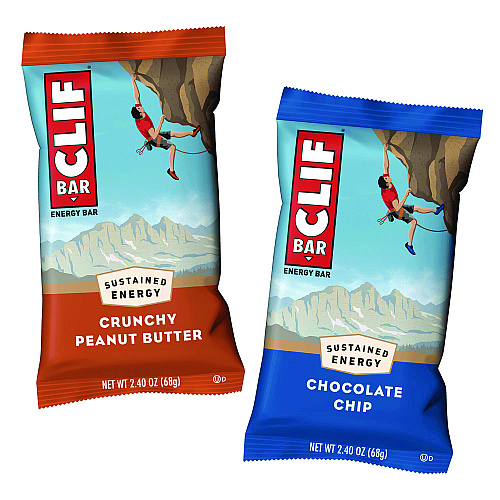 CLIF Bar Energy Bar, Chocolate Chip/Crunchy Peanut Butter, 2.4 oz, 20/Box (22000438)
