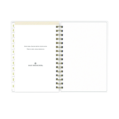 Blue Sky Day Designer Navy Stripe Daily/Monthly Planner, Horizontal Stripe Artwork, 8 x 5, Navy/White Cover, 12-Month (Jan-Dec): 2026 (103623)