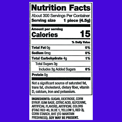 Dubble Bubble Bubble Gum Assorted Flavor Twist Tub, 300 Pieces/Tub, 1 Tub/Carton (22000223)