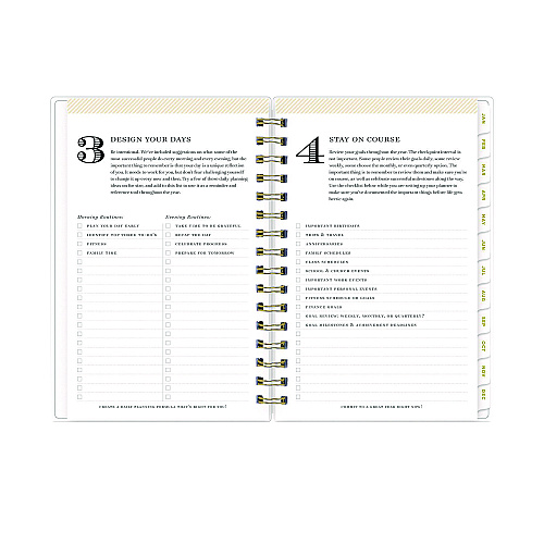 Blue Sky Day Designer Navy Stripe Daily/Monthly Planner, Horizontal Stripe Artwork, 8 x 5, Navy/White Cover, 12-Month (Jan-Dec): 2026 (103623)