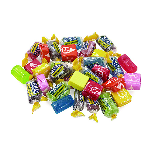 National Brand Chewy and Hard Candy Party Asst, Jolly Rancher/Starburst, 8.5 lbs Total, 2 Bag Bundle (600B0003)