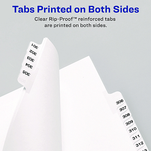 Preprinted Legal Exhibit Side Tab Index Dividers, Avery Style, 26-Tab, G, 11 x 8.5, White, 25/Set, (1407) (01407)