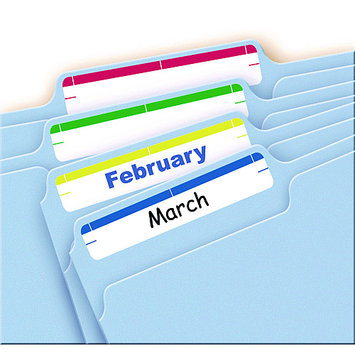 Avery Removable File Folder Labels with Sure Feed Technology, 0.66 x 3.44, White, 7/Sheet, 36 Sheets/Pack (5235)
