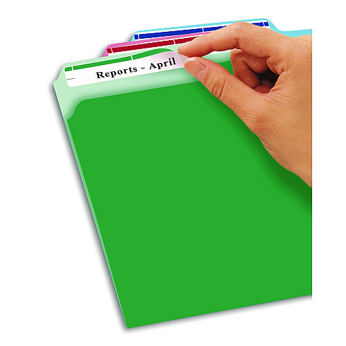 Avery Removable File Folder Labels with Sure Feed Technology, 0.66 x 3.44, White, 7/Sheet, 36 Sheets/Pack (5235)