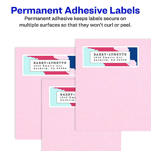 Avery Shipping Labels with TrueBlock Technology, Inkjet/Laser Printers, 4 x 3, White, 2/Sheet, 20 Sheets/Pack (05286)