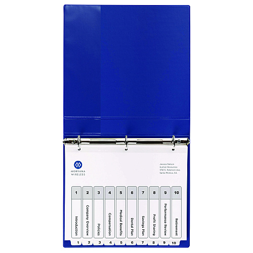 Avery Customizable Table of Contents Ready Index Black and White Dividers, 10-Tab, 1 to 10, 11 x 8.5, White, 6 Sets (11823)