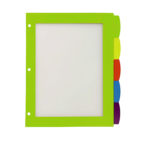 Avery Big Tab Ultralast Plastic Dividers, 5-Tab, 11 x 8.5, Assorted, 1 Set (24900)