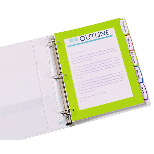 Avery Big Tab Ultralast Plastic Dividers, 5-Tab, 11 x 8.5, Assorted, 1 Set (24900)