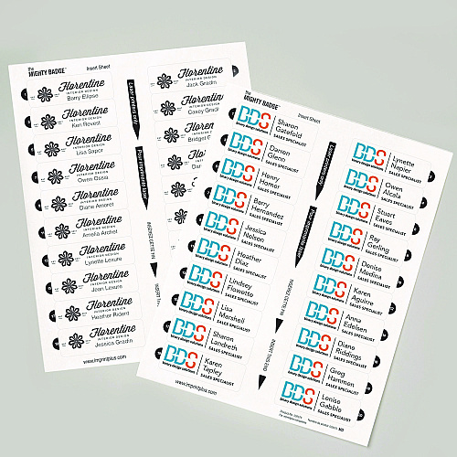 Avery The Mighty Badge Name Badge Inserts, 1 x 3, Clear, Laser, 20/Sheet, 5 Sheets/Pack (71210)