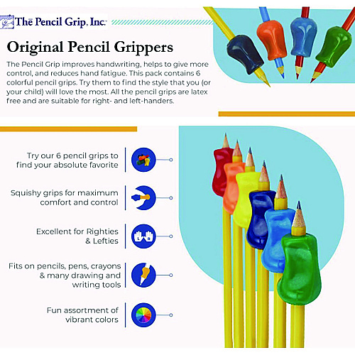 The Pencil Grip Original Grip, 1" Long, Assorted Glitter Colors, 72/Carton (11272)