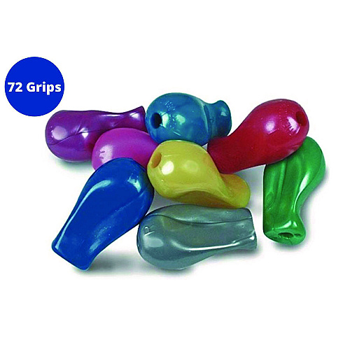 The Pencil Grip Jumbo Pencil Grip, 1" Long, Assorted Metallic Colors, 72/Carton (11972)