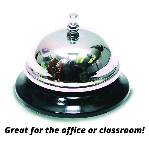 The Pencil Grip Call Bells, 3.5", Chrome, 36/Carton (34336)