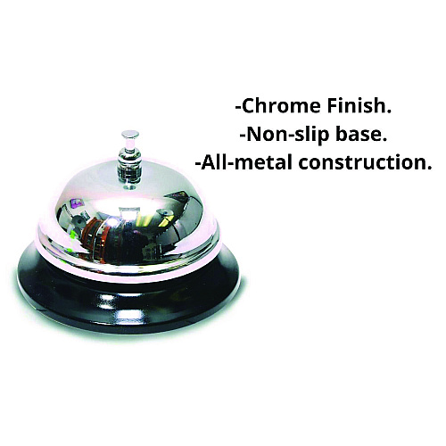 The Pencil Grip Call Bells, 3.5", Chrome, 36/Carton (34336)