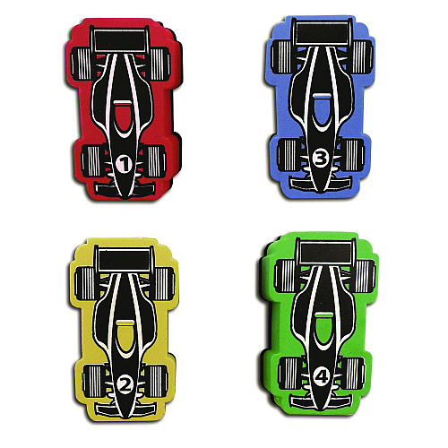 The Pencil Grip Magnetic Racecar Whiteboard Eraser, 4.5 x 2.6 x 1, 4/Pack, 24 Packs/Carton (35824)