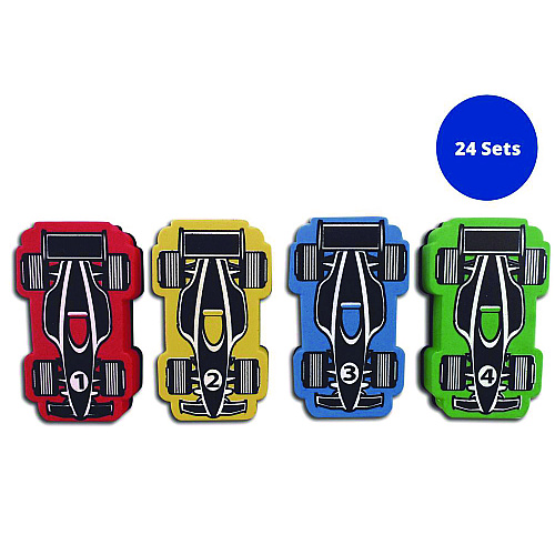 The Pencil Grip Magnetic Racecar Whiteboard Eraser, 4.5 x 2.6 x 1, 4/Pack, 24 Packs/Carton (35824)