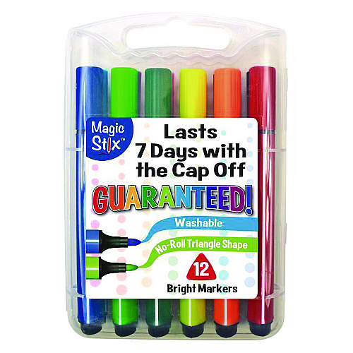 The Pencil Grip Magic Tri Stix Set, 12 Assorted Colors, 12/Set, 48 Sets/Carton (39548)