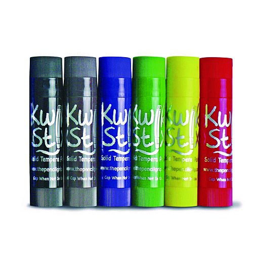 The Pencil Grip Kwik Stix Tempera Paint Set, 0.7" x 3.5", Assorted, 6 Sticks/Pack, 24 Packs/Carton (60124)