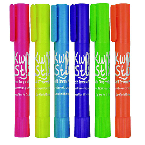 The Pencil Grip Thin Stix Tempera Paint Set, 12 Assorted Metallic Colors, 24/Set, 6 Sets/Carton (62006)